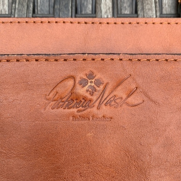 𝅺patricia Nash Piedmont Laser Cut Sherpa and Leather Wristlet - Tan - Picture 3 of 13